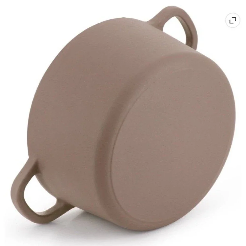 Pink Dutch Oven Crockpot 5 Qt Enameled Cast Iron Dutch Oven in Matte Dusty Pink
